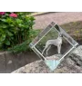 Dogue allemand, Grand danois - un cube de cristal avec une photo, une photo de cheval dans le cristal, un presse-papiers cubique de la marque Art-Dog