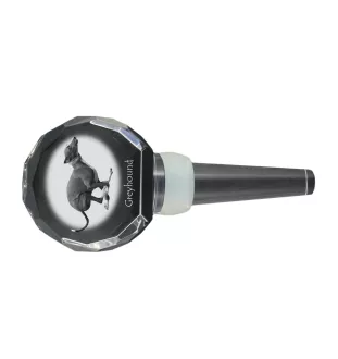 Lévrier anglais, Greyhound - Bouchon de bouteille en cristal, bouchon de vin unique avec photo, cadeau personnalisé pour sommelier par la marque Art-Dog