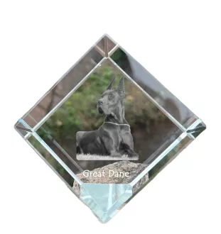 Dog niemiecki I kostka kryształowa z psem Art-Dog