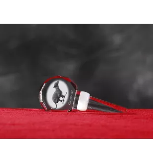 Lévrier anglais, Greyhound - Bouchon de bouteille en cristal, bouchon de vin unique avec photo, cadeau personnalisé pour sommelier par la marque Art-Dog