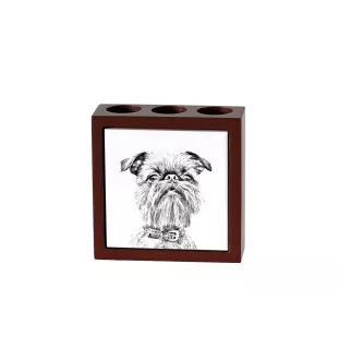 Griffon bruxellois - porte-stylo avec chien, organiseur de bureau avec impression, décoration de bureau personnalisée de la marque Art-Dog