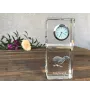 Lévrier anglais, Greyhound - montre en cristal avec photo, photo de chien dans un cristal, horloge de bureau personnalisée de la marque Art-Dog