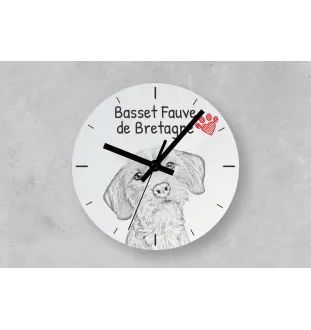 Brüsseler Griffon, Griffon Bruxellois - Wanduhr mit Hund, Regal Uhr mit Druck, personalisierte Hausdekoration von Art-Dog.