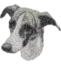 Greyhound pies haftowany Art-Dog