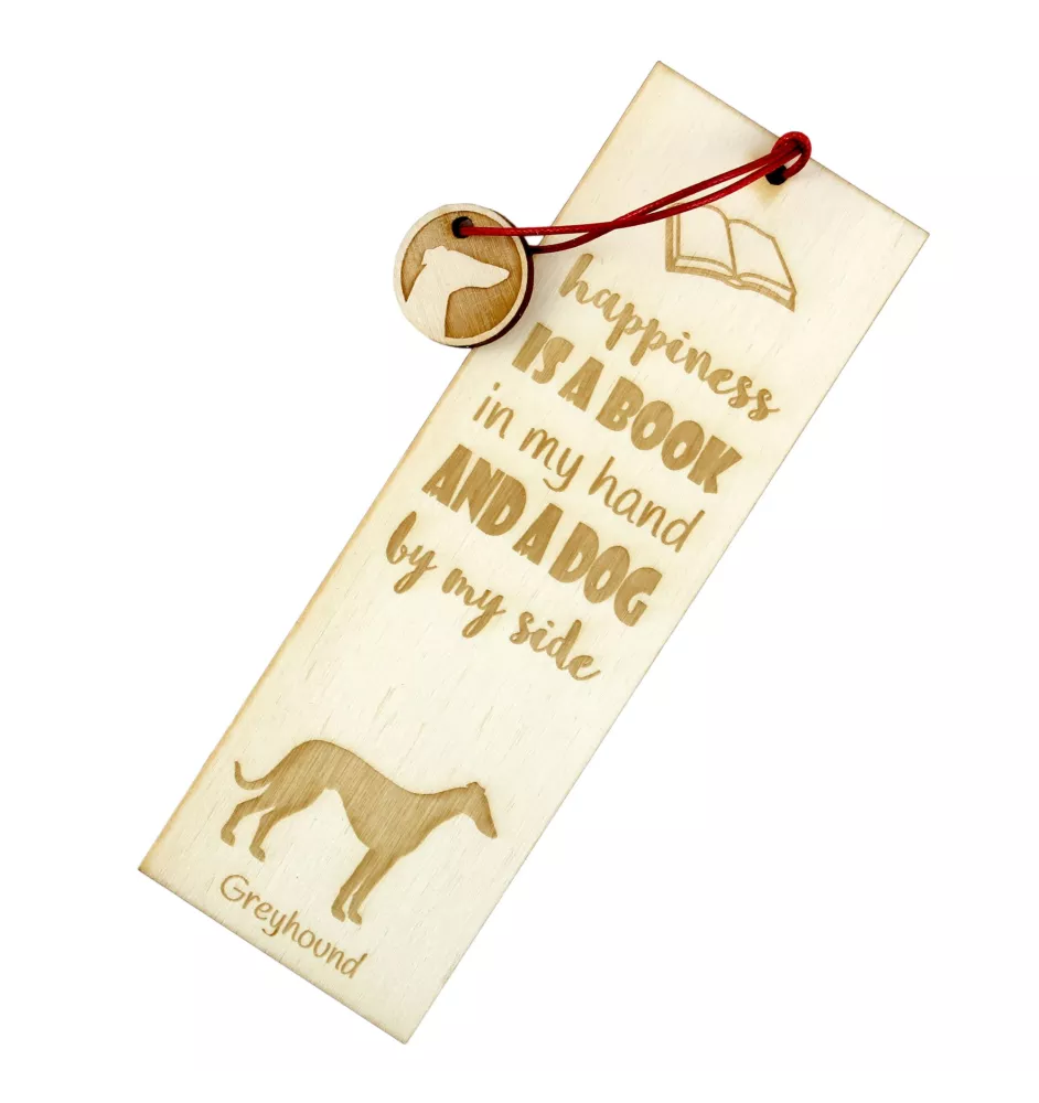 Greyhound, English Greyhound - dog bookmark, personalized bookmark, dog gadget for Art-Dog brand readers