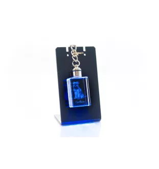 Griffon Bruxellois, Brussels Griffon - Crystal key ring with dog photo, illuminated key ring, unique gift by Art-Dog brand