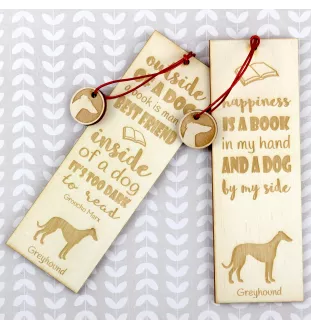 Greyhound, English Greyhound - dog bookmark, personalized bookmark, dog gadget for Art-Dog brand readers
