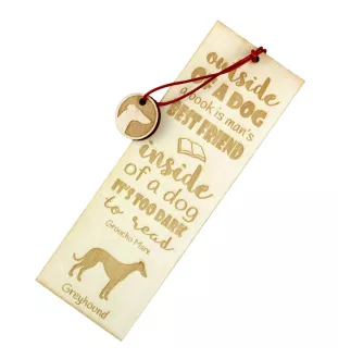 Greyhound, Grosser Englischer Windhund - Lesezeichen mit Hund, personalisiertes Lesezeichen, Geschenk für Bücherwurm von der Marke Art-Dog