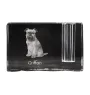 Griffon Bruxellois, Brussels Griffon - Pen stand, crystal organiser with dog photo, unique desk decoration by Art-Dog brand