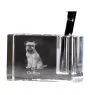 Griffon Bruxellois, Brussels Griffon - Pen stand, crystal organiser with dog photo, unique desk decoration by Art-Dog brand