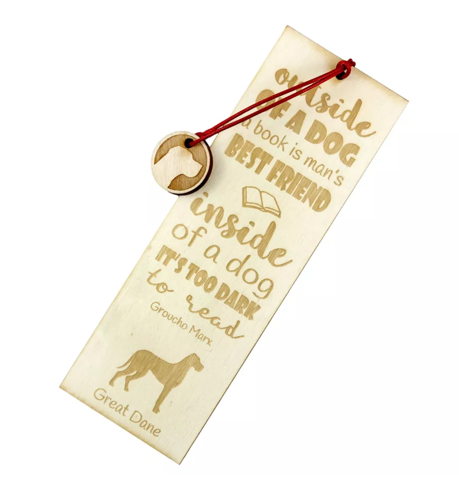 Great Dane II - dog bookmark, personalized bookmark, gift for bookworm from Art-Dog brand