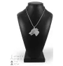 Lévrier anglais, Greyhound - un collier avec un chien, un pendentif de chien sur une chaîne en argent, un bijou unique de la marque Art-Dog