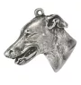 Lévrier anglais, Greyhound - un collier avec un chien, un pendentif de chien sur une chaîne en argent, un bijou unique de la marque Art-Dog