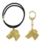 Greyhound, English Greyhound - keychain and necklace with a dog in a box, high-quality gold-plated product, Art-Dog brand