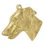 Greyhound, English Greyhound - keychain and necklace with a dog in a box, high-quality gold-plated product, Art-Dog brand