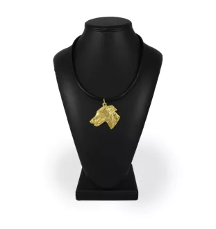 Greyhound, English Greyhound - keychain and necklace with a dog in a box, high-quality gold-plated product, Art-Dog brand