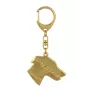 Greyhound, English Greyhound - keychain and necklace with a dog in a box, high-quality gold-plated product, Art-Dog brand