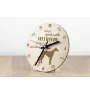 Greyhound, English Greyhound - clock with a dog, wooden clock, wall clock for dog lovers, clock for desk and shelf, Art-Dog