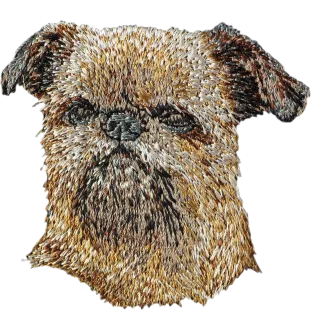 Griffon bruxellois - écusson en forme de chien, patch brodé, décoration unique pour sac à dos de la marque Art-Dog