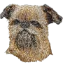 Griffon Bruxellois, Brussels Griffon - dog-shaped patch, embroidered patch, unique decoration for Art-Dog backpack