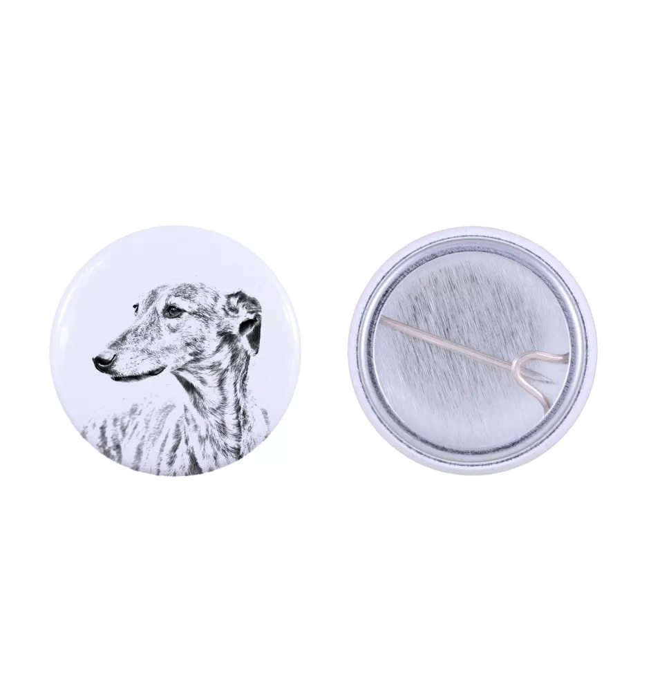 Lévrier anglais, Greyhound - badge avec votre chien, ajoutez votre propre photo, marque Art-Dog