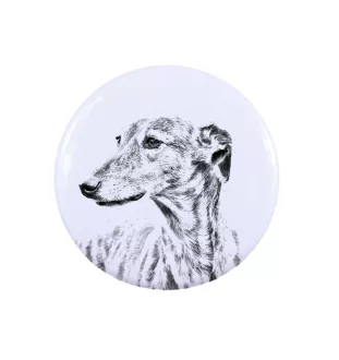 Lévrier anglais, Greyhound - badge avec votre chien, ajoutez votre propre photo, marque Art-Dog