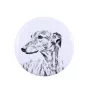 Lévrier anglais, Greyhound - badge avec votre chien, ajoutez votre propre photo, marque Art-Dog