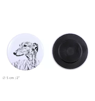 Greyhound, English Greyhound - magnet with a dog's pupil, exceptionally light, strong magnet, handmade product by the Art-Dog brand