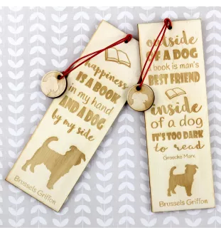 Griffon bruxellois - marque-page pour livre avec chien, marque-page personnalisé, cadeau pour les amateurs de livres de la marque Art-Dog