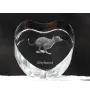 Greyhound, English Greyhound - a photo of a dog in crystal, crystal heart, unique photo frame from the Art-Dog brand