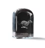 Greyhound, English Greyhound - crystal cube with a photo, photo of a dog in crystal, cubic paperweight from Art-Dog brand