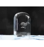 Greyhound, English Greyhound - crystal cube with a photo, photo of a dog in crystal, cubic paperweight from Art-Dog brand