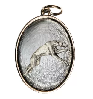 Lévrier anglais, Greyhound - collier avec chien, pendentif pour maman de chien, bijoux uniques de la marque Art-Dog