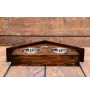 Greyhound, English Greyhound - wooden stand with bowls for a dog, decorative dog bowls, a gift for adopting a dog from the Art-Dog brand