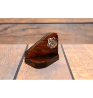 Griffon bruxellois I - bougeoir en bois avec un chien, support pour bougie chauffe-plat, lieu de mémoire pour chien de la marque Art-Dog