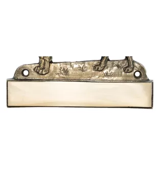 Deutsche Dogge, Ulmer Dogge, Große Dogge I - Haustürschild mit Hund, Messingschild mit Namen, personalisiertes Türschild mit Markennamen Art-Dog