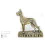 Dogue allemand, Grand danois I - une plaque de porte avec un chien, une plaque de bienvenue en laiton, une enseigne exceptionnelle avec l'inscription Welcome de la marque Art-Dog