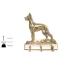 Great Dane I - key holder with a dog, brass handle for dog accessories, an elegant decoration for the hallway from the Art-Dog brand.