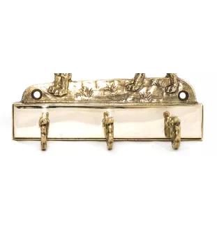 Great Dane I - key holder with a dog, brass handle for dog accessories, an elegant decoration for the hallway from the Art-Dog brand.