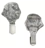 Great Dane - brooch with a clip, holder for a start number, silver-plated dog show pin from the Art-Dog brand