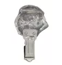 Great Dane - brooch with a clip, holder for a start number, silver-plated dog show pin from the Art-Dog brand