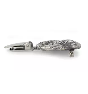 Great Dane - brooch with a clip, holder for a start number, silver-plated dog show pin from the Art-Dog brand