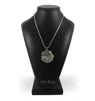 Brüsseler Griffon, Griffon Bruxellois I - Halskette mit Hund, Hundeanhänger an einer silbernen Kette, einzigartiger Schmuck der Marke Art-Dog