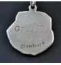 Griffon bruxellois I - un collier avec un chien, un pendentif de chien sur une chaîne en argent, un bijou unique de la marque Art-Dog