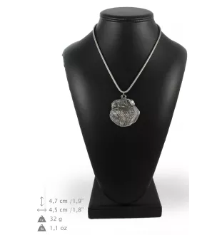 Griffon Bruxellois, Brussels Griffon I - necklace with a dog, dog pendant on a silver chain, unique jewelry from the Art-Dog brand