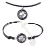 Lévrier anglais, Greyhound - ensemble de bijoux avec votre photo, ensemble fait à la main, bracelet et collier de la marque Art.-Dog