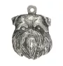 Griffon bruxellois - un collier avec un chien, un pendentif de chien sur une chaîne en argent, un bijou unique de la marque Art-Dog