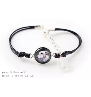 Lévrier anglais, Greyhound - ensemble de bijoux avec votre photo, accessoire féminin, article fait main, produit fabriqué à la main avec passion pour la création de la marque Art-Dog