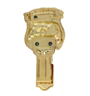 Brüsseler Griffon, Griffon Bruxellois - Brosche mit Clip, vergoldeter Startnummernhalter, elegante Hundeaustellungsnadel der Marke Art-Dog