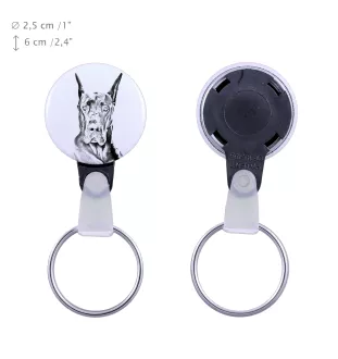 Great Dane - keychain with a dog portrait, pendant with the brand's own Art-Dog graphics